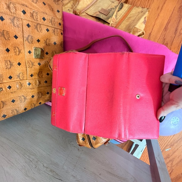 MCM Tan and Red Tote and Wallet Set - Picture 7 of 8